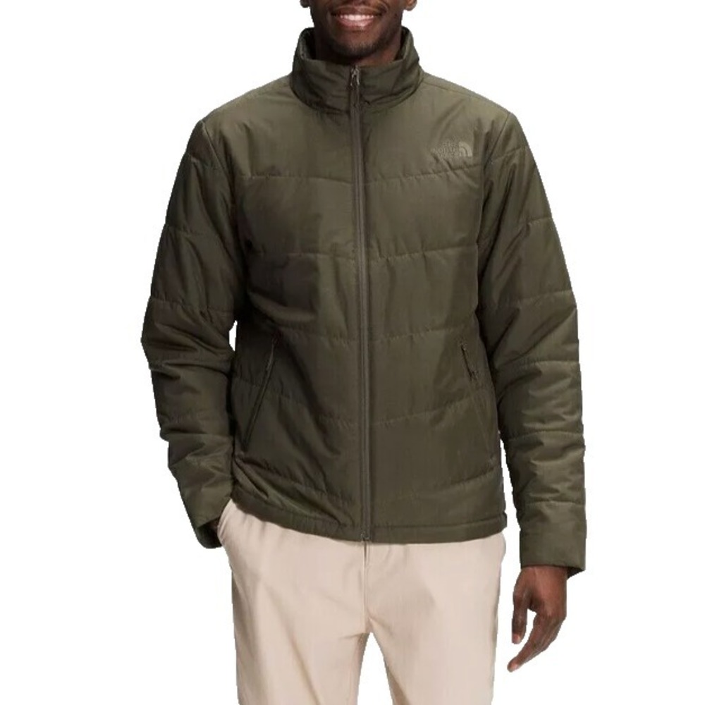 The North Face Mens Insulated Jacket Army Green Large L Lightweight some spots